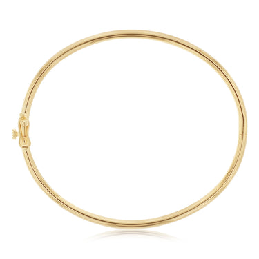 Plain Hinge Bangle in 9ct Yellow Gold