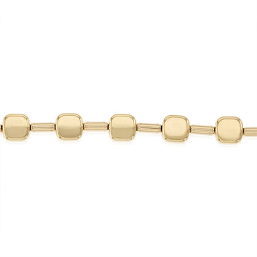 Box Style Fancy 19cm Bracelet in 9ct Yellow Gold