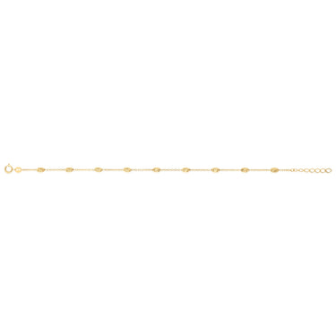 Satellite Oval Adjustable 19cm Bracelet in 9ct Yellow Gold