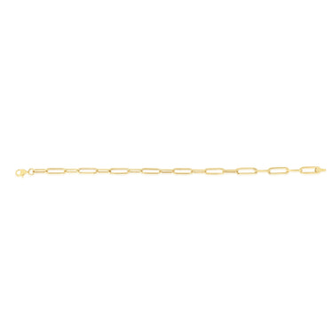 Paperclip 19cm Bracelet in 9ct Yellow Gold
