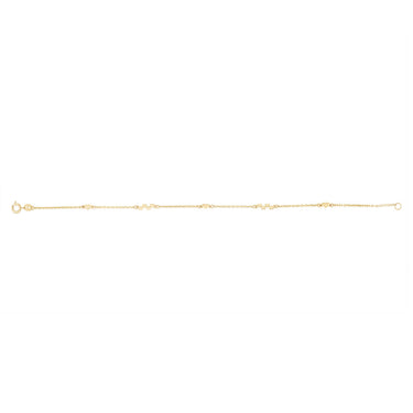 Mini Heart 19cm Bracelet in 9ct Yellow Gold