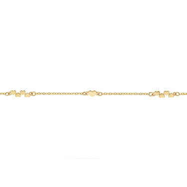 Mini Heart 19cm Bracelet in 9ct Yellow Gold