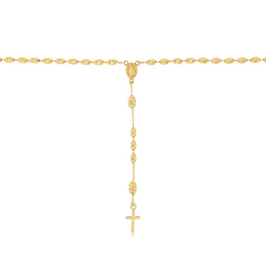 Rosary Cross 50cm Necklace in 9ct Yellow Gold