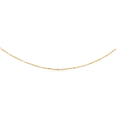 30 Gauge Hollow Dicut Figarope 45cm Chain in 9ct Yellow Gold