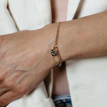 Padlock Hollow Belcher 18cm Bracelet in 9ct Yellow Gold