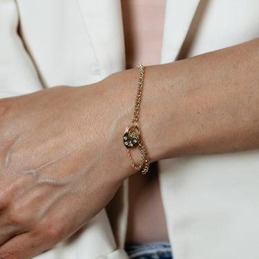 Padlock Hollow Belcher 18cm Bracelet in 9ct Yellow Gold