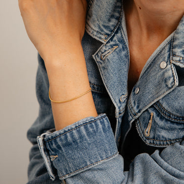 9ct Yellow Gold Snake Chain 19cm Bracelet