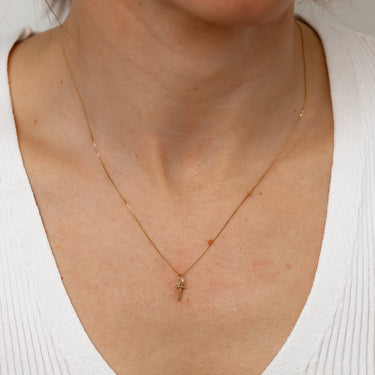 9ct Yellow Gold Initial 'T' Puffed Pendant