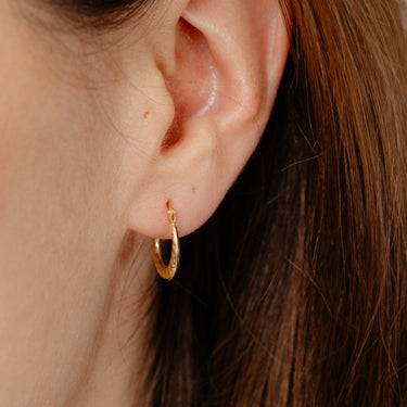 9ct Yellow Gold Fancy Twist Creole Hoop Earrings