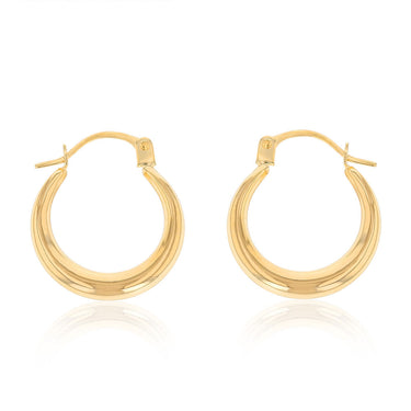 9ct Yellow Gold Creole Hoop Earrings