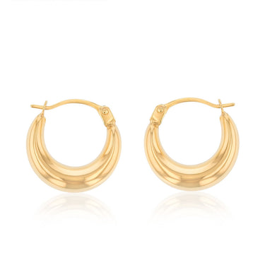 9ct Yellow Gold Creole Hoop Earrings