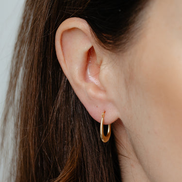9ct Yellow Gold Plain U-Shaped Hoop Earrings