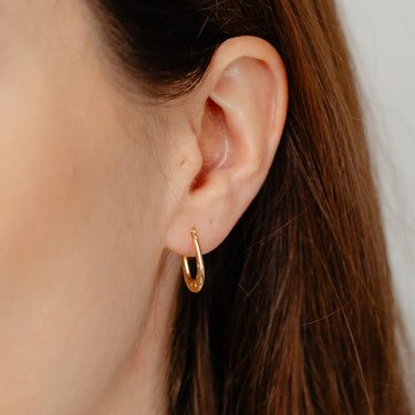 9ct Yellow Gold Fancy U-Shaped Hoop Earrings