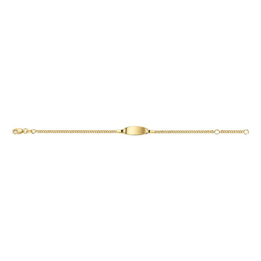 9ct Yellow Gold Baby ID 35 Gauge 16cm Bracelet