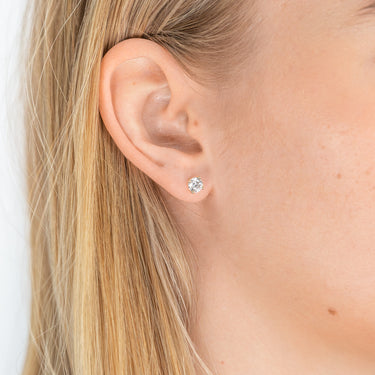 9ct Yellow Gold Cubic Zirconia Stud Earrings