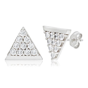 9ct White Gold Wonderful Cubic Zirconia Stud Earrings