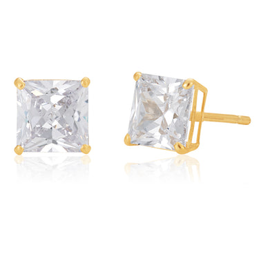 9ct Yellow Gold Zirconia Studs