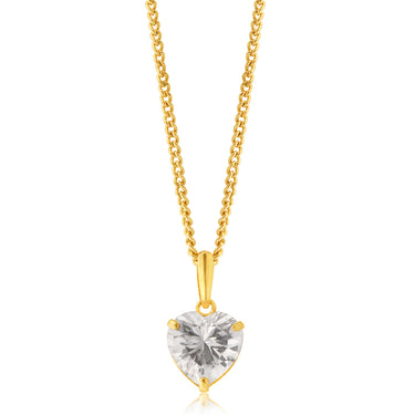9ct Yellow Gold Zirconia Pendant