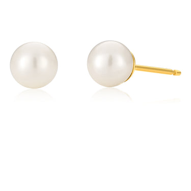 9ct Yellow Gold Fresh Water Pearl Stud Earring