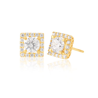 9ct Yellow Gold Zirconia Studs