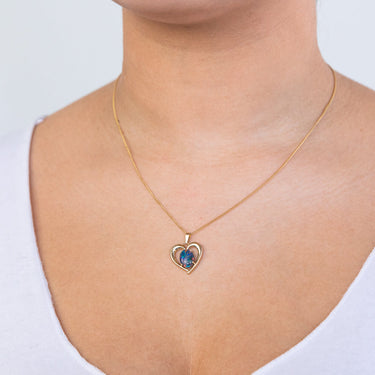 9ct Yellow Gold 10x8mm Heart Pendant