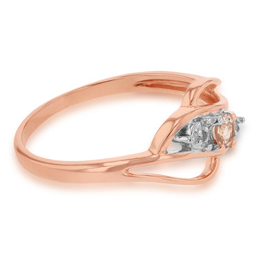 9ct Morganite and Diamond Ring 9R