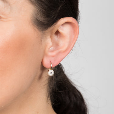 9ct Yellow Gold Cubic Zirconia Fancy Hoop Earrings