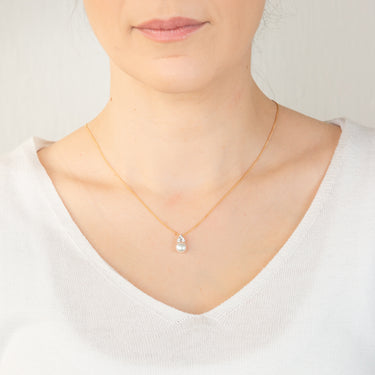 9ct Yellow Gold Pearl And Diamond Pendant