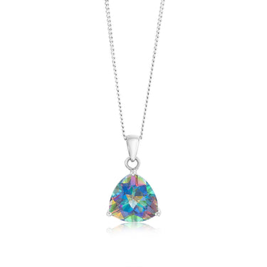 9ct White Gold Natural Treated Adieu Topaz Pendant