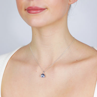 9ct White Gold Natural Treated Adieu Topaz Pendant