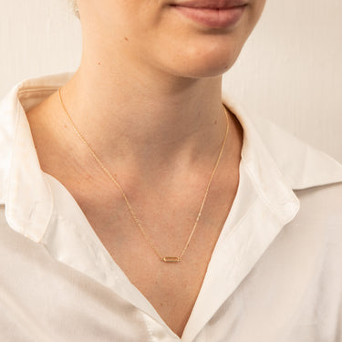 9ct Yellow Gold  Natural Quartz Pendant On Chain