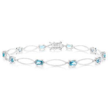 London Blue Topaz Bracelet in Sterling Silver