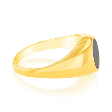 9ct Yellow Gold in 0.64 Carat Agate Gents Ring
