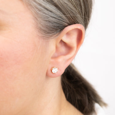 9ct Yellow Gold Cubic Zirconia Studs Earrings