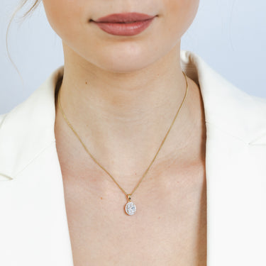 Zirconia Pendant in 9ct Yellow Gold