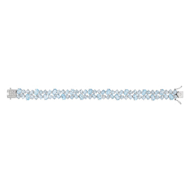 40 Carat Blue Topaz bracelet 19cm in Sterling Silver
