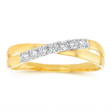 7 Zirconia Ring in 9ct Yellow Gold