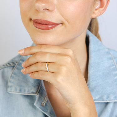 Cubic Zirconia Ring in 9ct Yellow Gold