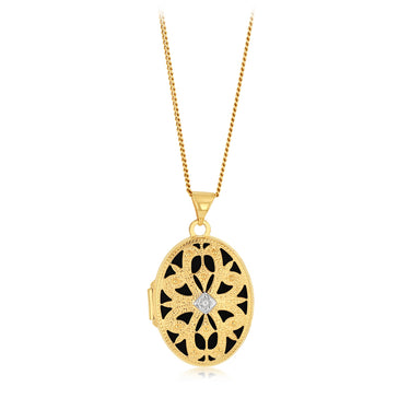 Diamond Pendant in 9ct Yellow Gold