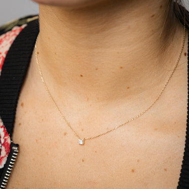 Zirconia on Adjustable 40-42cm Length in 9ct Yellow Gold Chain