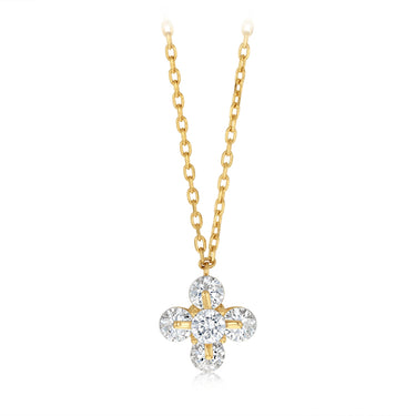 Zirconia on Adjustable 41-43cm Length in 9ct Yellow Gold Chain