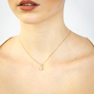 Zirconia Pendant in 9ct Yellow Gold