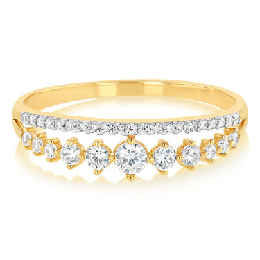 Zirconia Ring in 9ct Yellow Gold