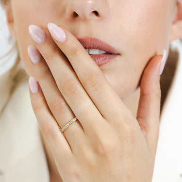 Zirconia Ring in 9ct Yellow Gold