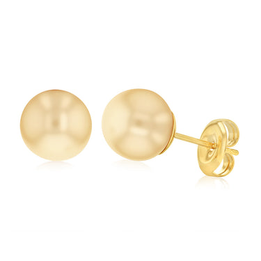 9-11MM Golden South Seal Pearl Stud Earrings in 9ct Yellow Gold