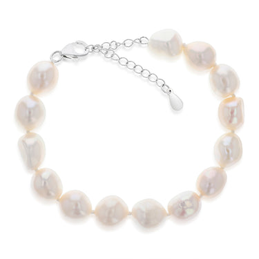 Freshwater Baroque White Pearl in Sterling Silver