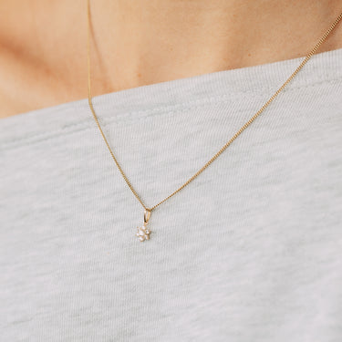 Cubic Zirconia Pendant in 9ct Yellow Gold