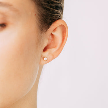 Cubic Zirconia Stud Earring in 9ct Yellow Gold
