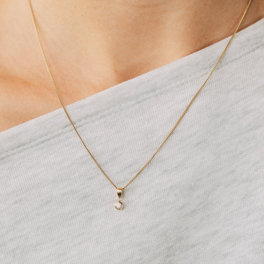 Cubic Zirconia Pendant in 9ct Yellow Gold