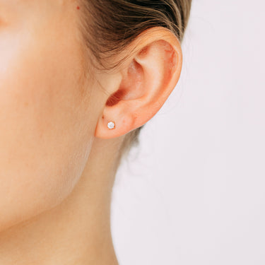 Cubic Zirconia Stud Earrings in 9ct Yellow Gold
